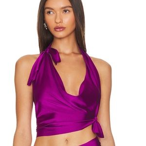 SAMI MIRO VINTAGE TIED UP HALTER TOP
